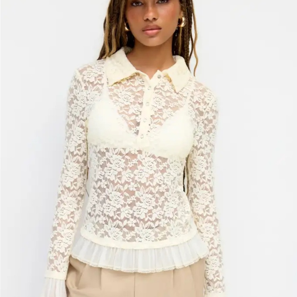 Cider Cream Lace Blouse